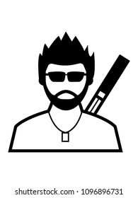 Vector illustration of a Modern Samurai