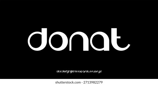 Vector illustration of a modern sans serif style alphabet font with rounded shapes, clean, soft and friendly characters.