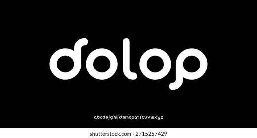 Eine Vektorgrafik einer modernen serifenlosen Alphabetschriftart mit abgerundeten, fetten und klaren Formen. Der Charakter der Schrift ist freundlich, verspielt und minimalistisch, mit abgerundeten Kanten, die einen sanften und dennoch visuell kraftvollen Eindruck erzeugen.
