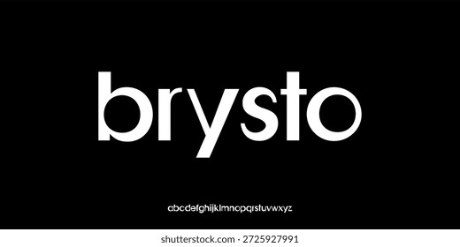 Ilustración vectorial de una tipografía moderna de estilo sans-serif con un diseño limpio, minimalista y profesional.