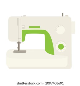 Vector illustration of a modern sewing machine isolated on white background.