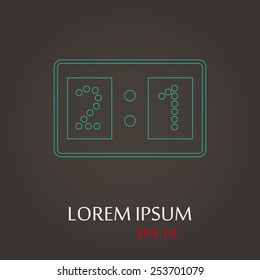 vector illustration of modern silhouette icon score