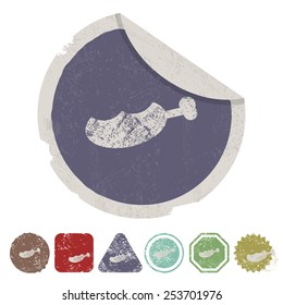 vector illustration of modern silhouette icon meat
