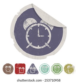 vector illustration of modern silhouette icon alarm clock