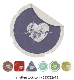 vector illustration of modern silhouette icon heart