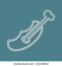 vector illustration of modern silhouette icon meat
