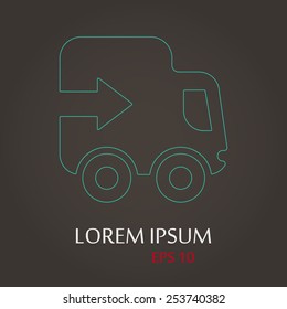 vector illustration of modern silhouette icon express service
