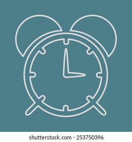 vector illustration of modern silhouette icon alarm clock