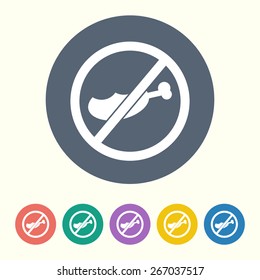 vector illustration of modern silhouette icon meat