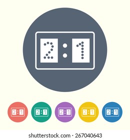vector illustration of modern silhouette icon score