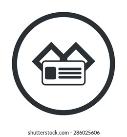 vector illustration of modern silhouette icon id