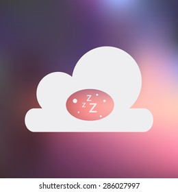 vector illustration of modern silhouette icon cloud