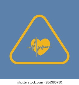 vector illustration of modern silhouette icon heart