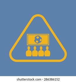 vector illustration of modern silhouette icon game