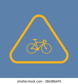 vector illustration of modern silhouette icon bicycle