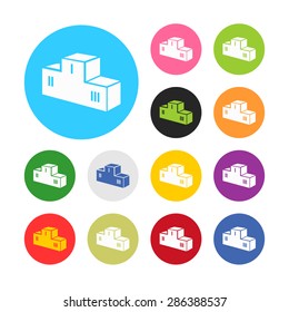 vector illustration of modern silhouette icon pedestal