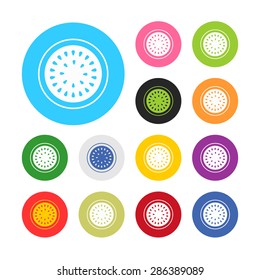 vector illustration of modern silhouette icon watermaloon