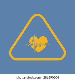 vector illustration of modern silhouette icon heart