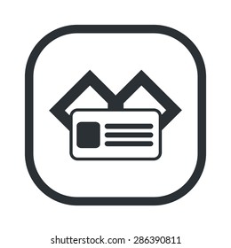 vector illustration of modern silhouette icon id