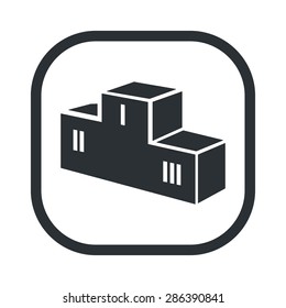 vector illustration of modern silhouette icon pedestal