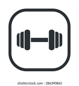 vector illustration of modern silhouette icon barbell