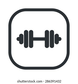 vector illustration of modern silhouette icon barbell