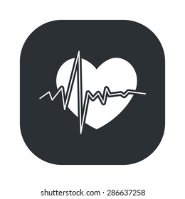 vector illustration of modern silhouette icon heart