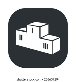 vector illustration of modern silhouette icon pedestal
