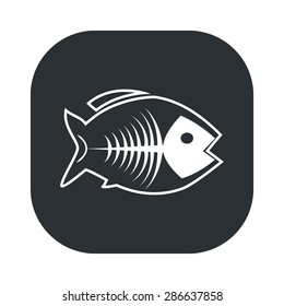 vector illustration of modern silhouette icon fish