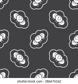 vector illustration of modern silhouette icon sheep