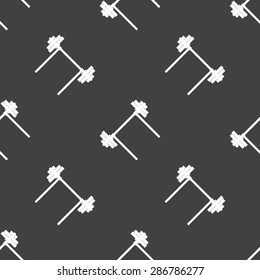 vector illustration of modern silhouette icon barbell