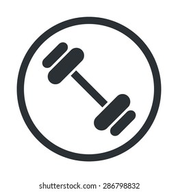 vector illustration of modern silhouette icon barbell