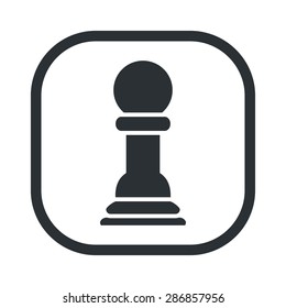 vector illustration of modern silhouette icon pawn