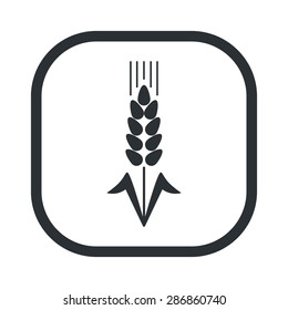 vector illustration of modern silhouette icon wheat