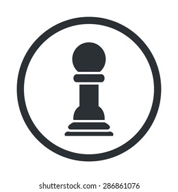 vector illustration of modern silhouette icon pawn