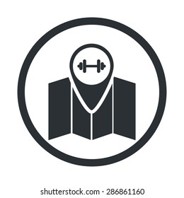 vector illustration of modern silhouette icon map