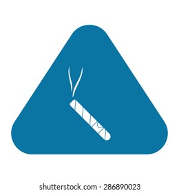 vector illustration of modern silhouette icon cigar