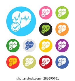 vector illustration of modern silhouette icon heart