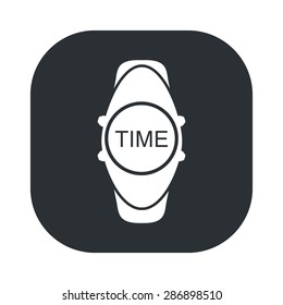 vector illustration of modern silhouette icon wristwatch