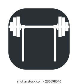 vector illustration of modern silhouette icon barbell