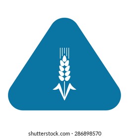 vector illustration of modern silhouette icon wheat
