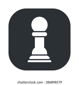 vector illustration of modern silhouette icon pawn