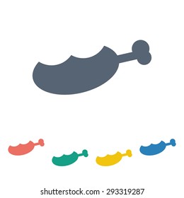 vector illustration of modern silhouette icon meat
