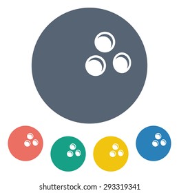 vector illustration of modern silhouette icon ball