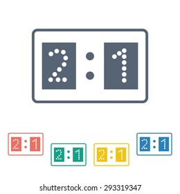 vector illustration of modern silhouette icon score