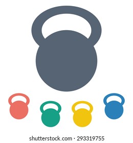 vector illustration of modern silhouette icon barbell