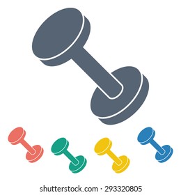 vector illustration of modern silhouette icon barbell