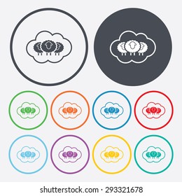 vector illustration of modern silhouette icon sheep