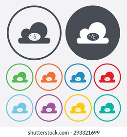 vector illustration of modern silhouette icon cloud
