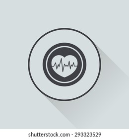 vector illustration of modern silhouette icon heart